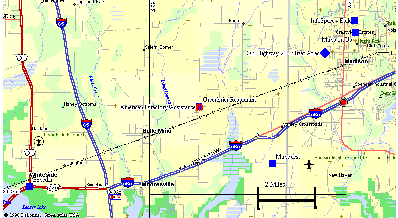 Greenbriar restaurant map